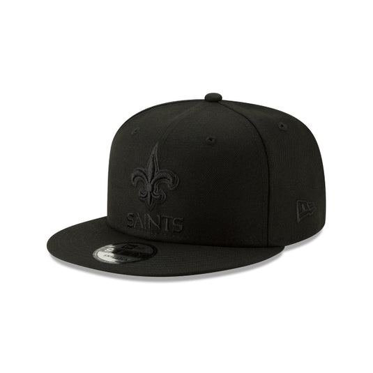 New Orleans Saints Basic Black On Black 9FIFTY Snapback Hat - New Era Cap