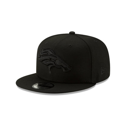 Denver Broncos Basic Black On Black 9FIFTY Snapback Hat