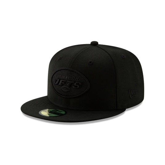 New York Jets Basic Black On Black 59FIFTY Fitted Hat - New Era Cap