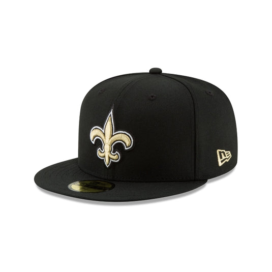 New Orleans Saints Black 59FIFTY Fitted Hat - New Era Cap