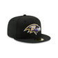 Baltimore Ravens Black 59FIFTY Fitted