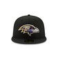 Baltimore Ravens Black 59FIFTY Fitted
