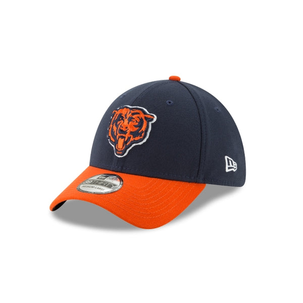 Men's Chicago Bears New Era Navy/Orange Team Classic Two-Tone 39THIRTY Flex Hat