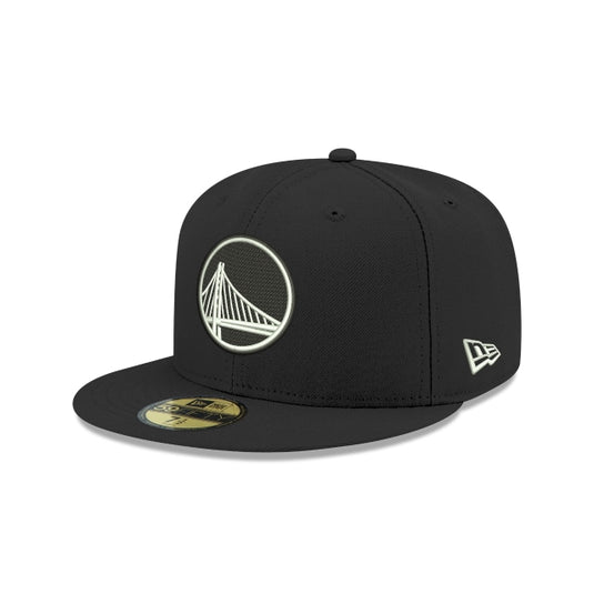 Golden State Warriors Black & White 59FIFTY Fitted Hat - New Era Cap