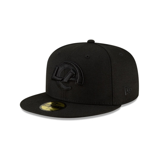 Los Angeles Rams Black On Black 59FIFTY Fitted Hat - New Era Cap