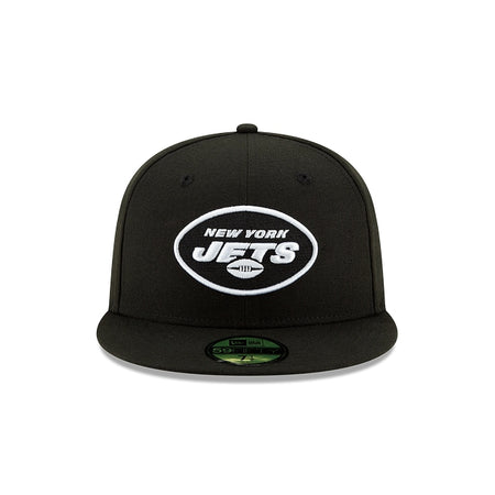 New York Jets Black and White 59FIFTY Fitted Hat