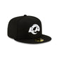 Los Angeles Rams Black and White 59FIFTY Fitted Hat