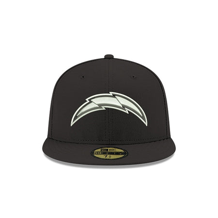 Los Angeles Chargers Black 59FIFTY Fitted Hat