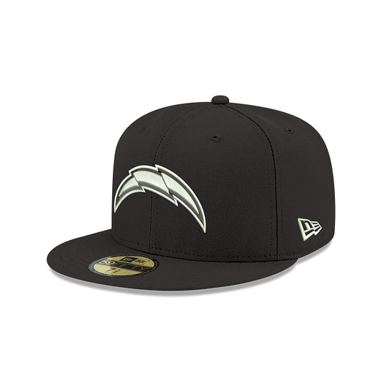 Los Angeles Chargers Black 59FIFTY Fitted Hat - New Era Cap