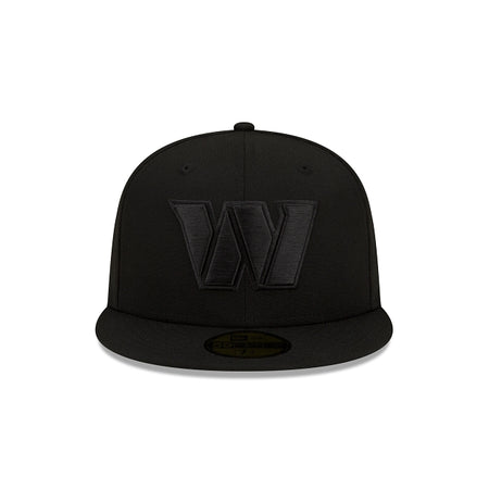 Washington Commanders Black On Black 59FIFTY Fitted Hat